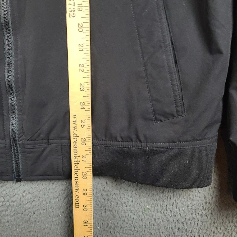 Banana Republic Mens XL Black Full Zip Bomber Jacket Minimalist Lightweight Coat